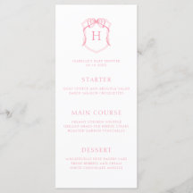 Rosa Bow Monogram Vapensköld Baby Shower