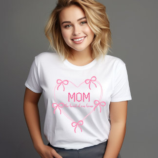 Rosa Bow Mors dag moderna snyggt T Shirt