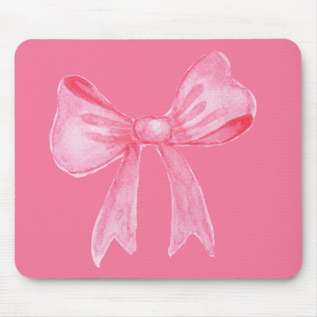 Rosa Bow Mouse Pad - Rosa Bow-samling Musmatta (Framsidan)