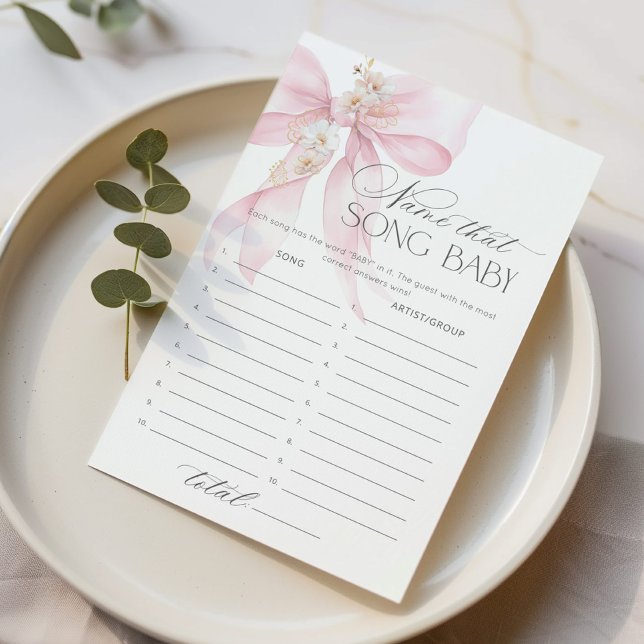 Rosa Bow Namn den där sång-babyduschspelet (Skapare uppladdad)