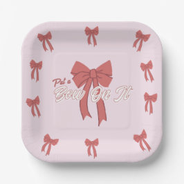 Rosa Bow-partiets inbjudan - Coquette Bow Birthday