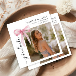 Rosa Bow Photo Studentfest Pappersservett