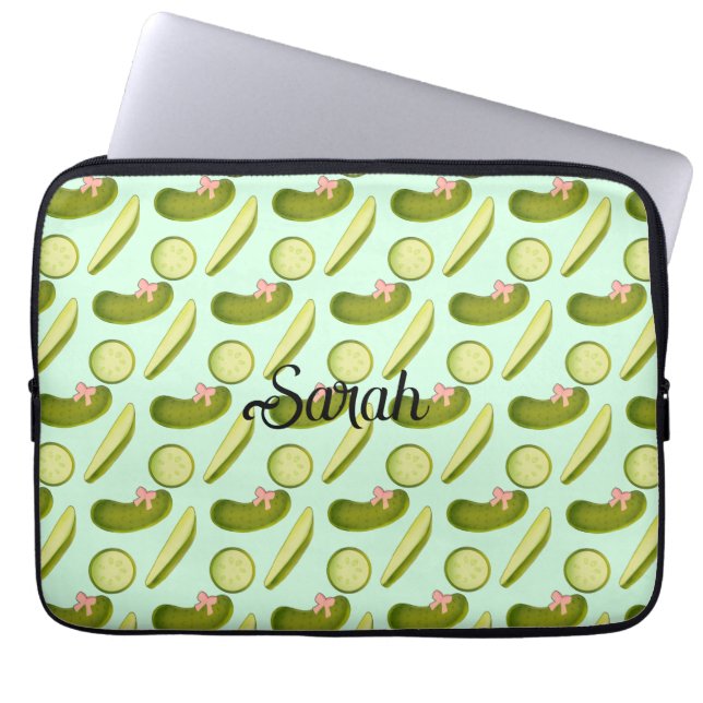 Rosa Bow Pickles Laptop Fodral (Framsidan)