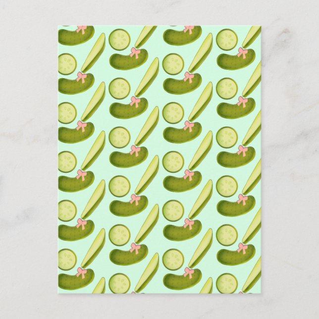 Rosa Bow Pickles Vykort (Framsida)