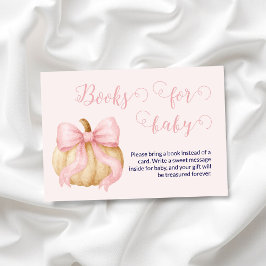 Rosa bow Pumpkin Bokar för Baby Card Baby Shower Tilläggskort