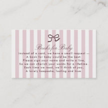 Rosa Bow & Rand Bokar för baby-inhägnadskort