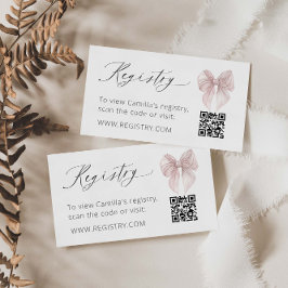 Rosa Bow-registerns QR-kod Tilläggskort