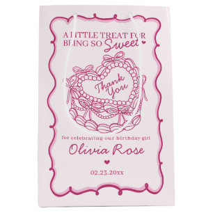 Rosa Bow Retro Heart Coquette Cake Birthday