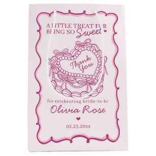 Rosa Bow Retro Heart Coquette Cake Möhippa