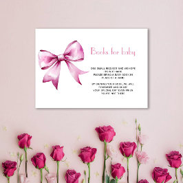Rosa Bow Ribbon Bokar för baby Tilläggskort