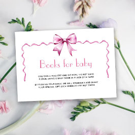 Rosa Bow Ribbon Bokar för baby Tilläggskort