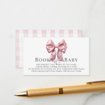 Rosa Bow Ribbon Girl Baby Shower Bokar Request