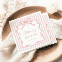  Rosa Bow Ribbon Girl Baby Shower