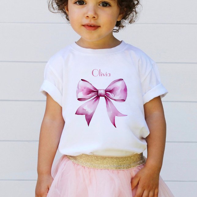 Rosa Bow Ribbon Nursery T Shirt (Skapare uppladdad)