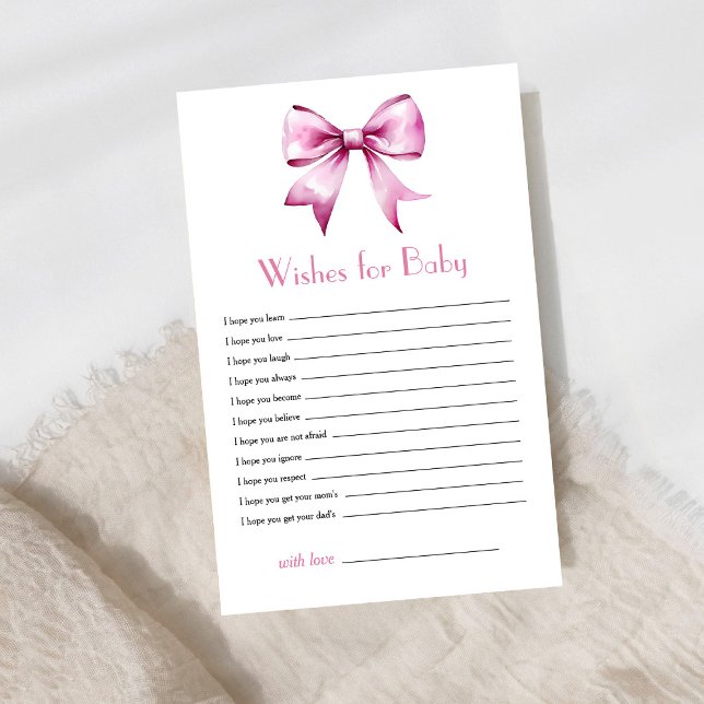 Rosa Bow Ribbon Önskemål för baby-spel (Skapare uppladdad)