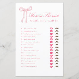 Rosa Bow sa att hon sa Möhippa Game