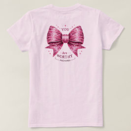 Rosa Bow soft rosa shirt Proverbs, du är Worthy T