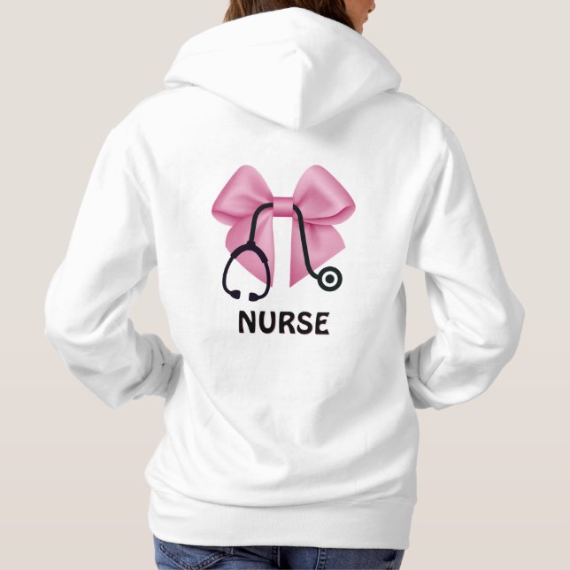 Rosa Bow Stethoscope-Personlig T Shirt (Baksida)