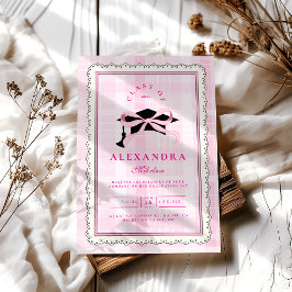 Rosa Bow Studenten Inbjudningar