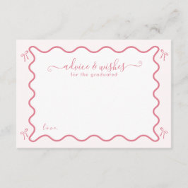 Rosa Bow-Studentfest - Advice & Önskemål-kort Tilläggskort