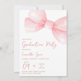 Rosa Bow-Studentfest Inbjudningar