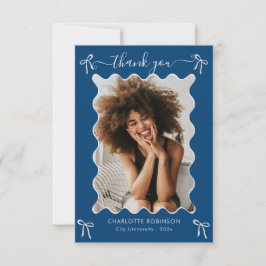 Rosa Bow-Studentfest Tack Kort