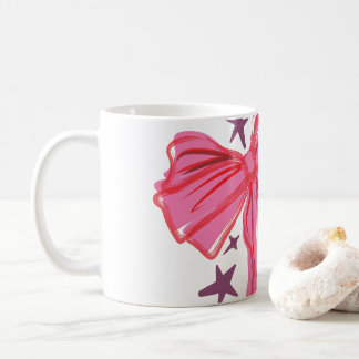 Rosa Bow "Sweet Dreams" Glitter Typography Kaffemugg