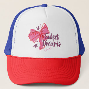 Rosa Bow "Sweet Dreams" Glitter Typography Keps
