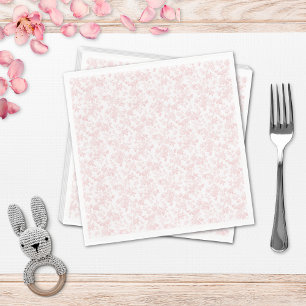 Rosa Bow Toile Girl Baby Shower Pappersservett