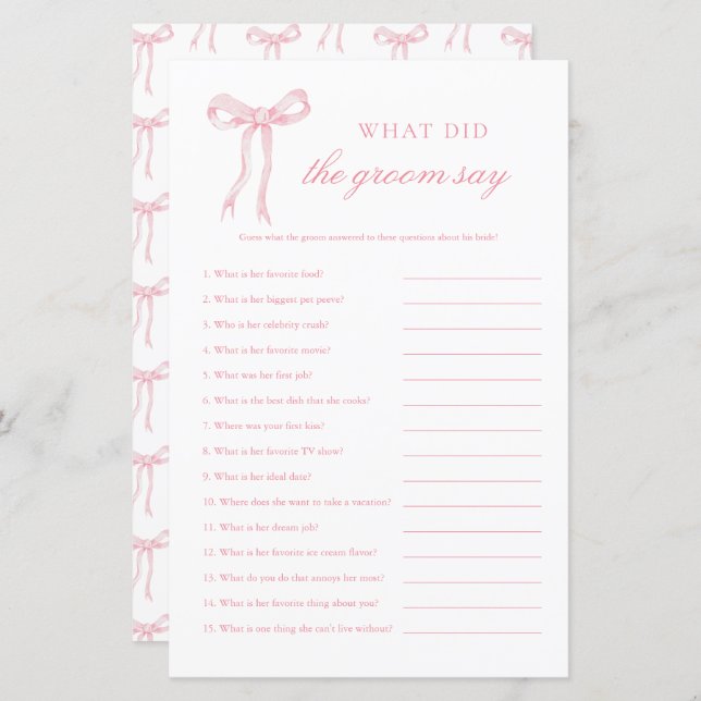 Rosa Bow vad sa Rosa Möhippa spel? (Fram/baksida)