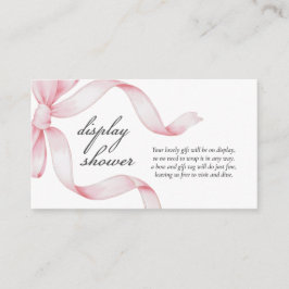 Rosa Bow Visning Shower Tilläggskort