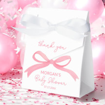  Rosa Bow Watercolor Baby Shower