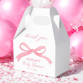  Rosa Bow Watercolor Baby Shower Presentaskar
