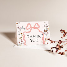 Rosa Bow WildblommBaby Shower Tack