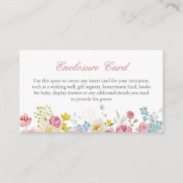 Rosa Bow Wildblommes Anpassningsbar Inkapslingskor Tilläggskort