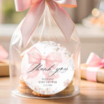 Rosa Bow Winter Girl Baby Shower Tack Runt Klistermärke<br><div class="desc">Rosa Bow Winter Girl Baby Shower Tack Classic Round Sticker. Matchande objekt är tillgängliga.</div>