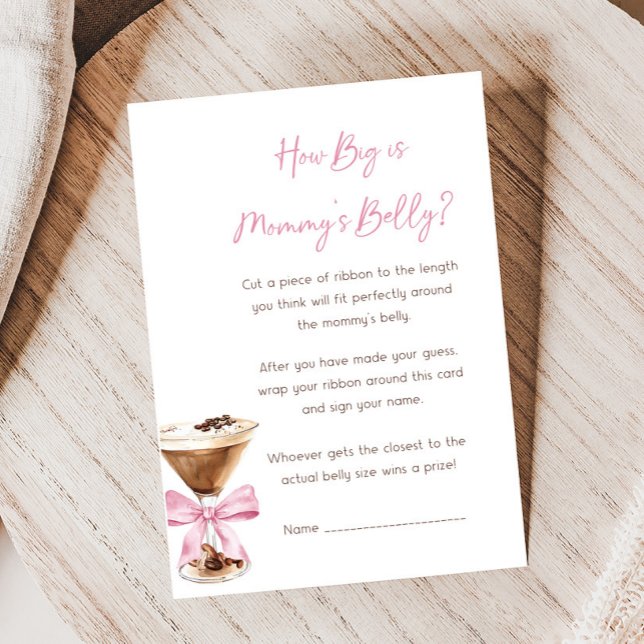 Rosa Bowle Espresso Martini Baby Shower Hur Stor Ä (Espresso Baby Shower Game)