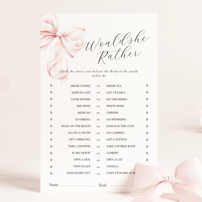 Rosa Bowle Växla Bröllopsduschspel (Skapare uppladdad)