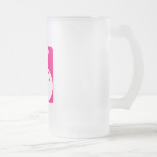 Rosa bowling frostat ölglas