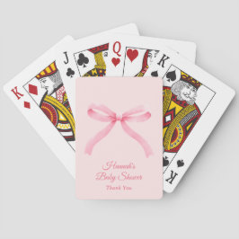 Rosa Bows Aesthetic Baby Shower Favor Casinokort
