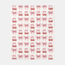 Rosa Bows and Cherries Girly Coquette