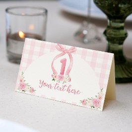 Rosa Bows Coquette Birthday Place Placeringskort