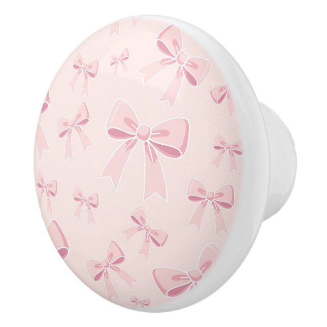 Rosa Bows Cute Coquette Cottage Chic Knopp (Höger)