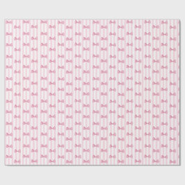 Rosa Bows Flicka Baby Shower Gift Wrap Presentpapper
