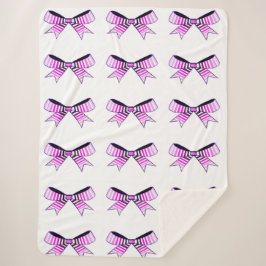 Rosa Bows Sherpa Blanket