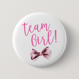 Rosa Bows Team Girl Gender Reveal Party Knapp