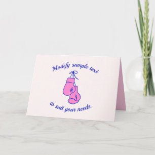 Rosa Boxing Glove Card Kort