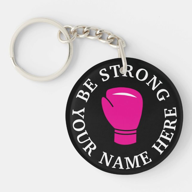 Rosa boxing glove logotyp  anpassningsbar acrylic- (Framsidan)