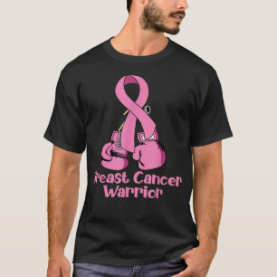 Rosa Boxing Glove Warrior för bröstcancer T Shirt