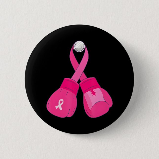 Rosa Boxing Gves Breast Cancer Awareness Cute Knapp (Framsida)